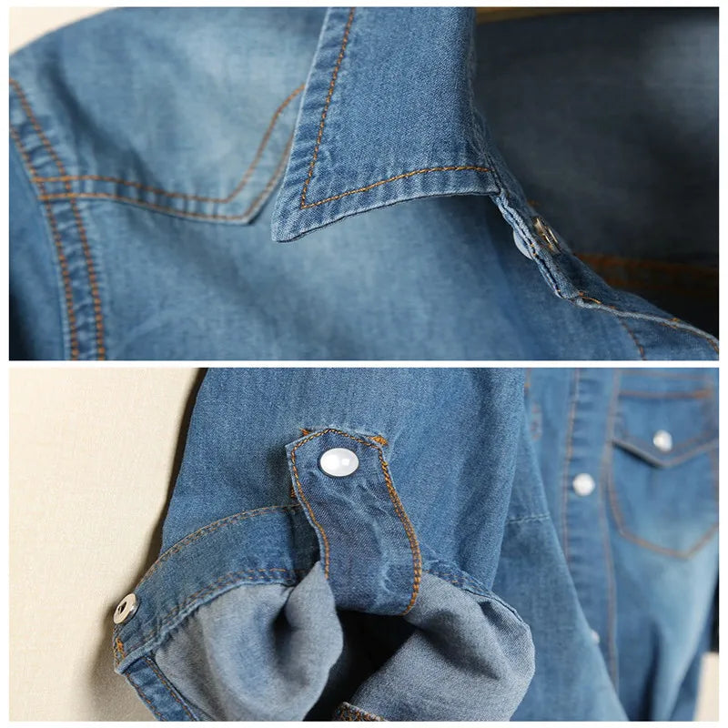 🍒kimono denim shirt short sleeve women tops crop short Jeans shirt womens summer blouses cool feminine shirts casual clothes Get Tied To Denim