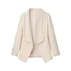 🍒Eenvoudige en veelsydige lekkergoedkleurige klere lapel langmou-baadjie slim gemaklike drag vroue lente somer drag Raak Versadig In Mode