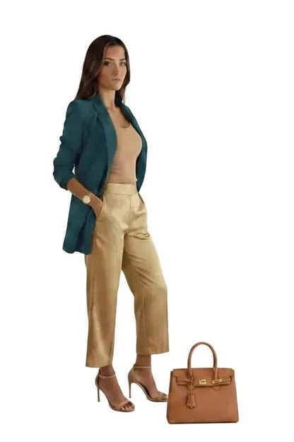 🍒Spring autumn blazer smart casual womens solid contemporary jacket female outerwear turn-down collar outdoor clothing simple long sleeve fashion wear  Fresh Fine Fem Fashion