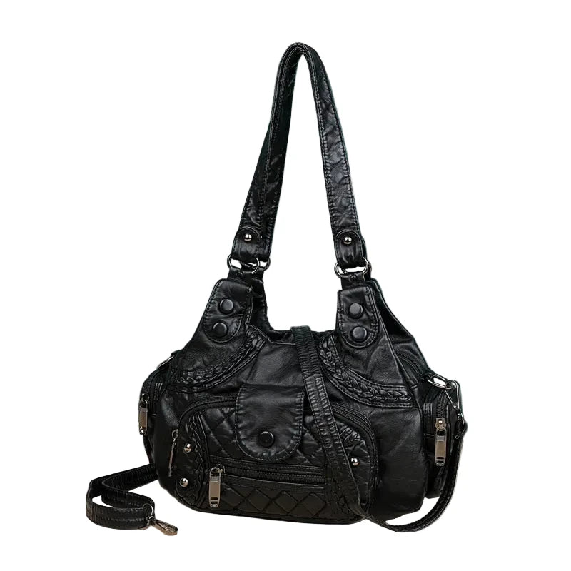 🍒Womens high quality handbags soft pu leather crossbody designer bag shoulder tote fashion luxury female  Get Happy With A Zippy Snappy