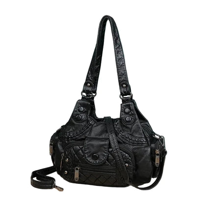 🍒Womens high quality handbags soft pu leather crossbody designer bag shoulder tote fashion luxury female  Get Happy With A Zippy Snappy