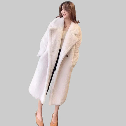 🍒Women winter faux fur coat winter long women female thick teddy bear outerwear Casual loose oversize outdoor wear Bear Winter With A Teddy