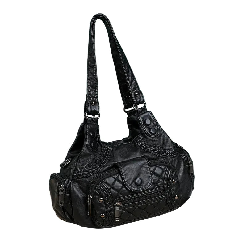 🍒Womens high quality handbags soft pu leather crossbody designer bag shoulder tote fashion luxury female  Get Happy With A Zippy Snappy