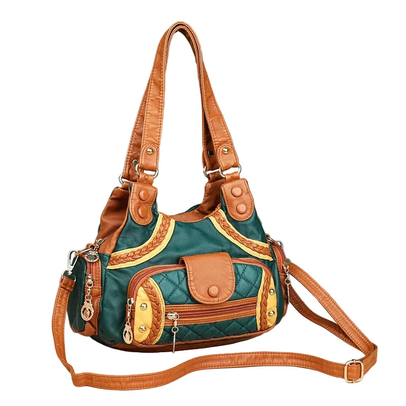 🍒Womens high quality handbags soft pu leather crossbody designer bag shoulder tote fashion luxury female  Get Happy With A Zippy Snappy