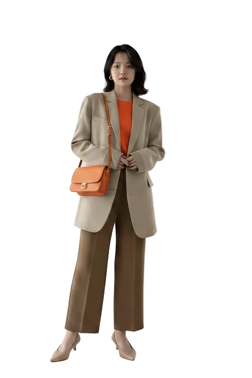 🍒Suit jacket women korean version of the British style women's suit coat long jacket summer autumn fashion smart casual clothes party occasion wear Oversize Nice