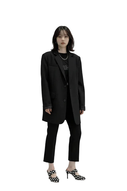 🍒Suit jacket women korean version of the British style women's suit coat long jacket summer autumn fashion smart casual clothes party occasion wear Oversize Nice