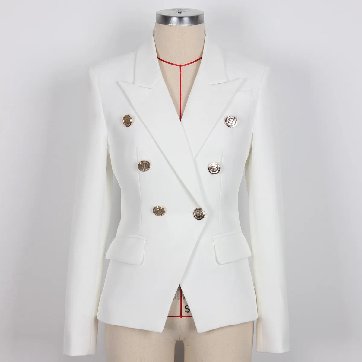 🍒Blazers high quality double breasted women's suit jacket for office use formal business wear  slim fit outerwear occasion wear Look Blazing Hot