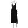 🍒Sleexeless halter top backless design deep v neck Irregular fashion and long split skirt 2 piece sets smart casual wear women You Will Bi K-eeN-i To Wear This Bikini Dress
