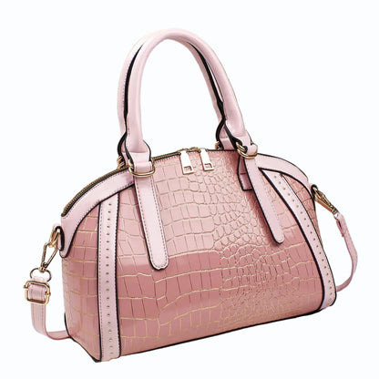 🍒Luxury designer handbag for women trendy ladies crossbody bag large capacity pu Leather crocodile effect crossbody bag  Fashion accessories  Cool Croco Gold Should  ‘