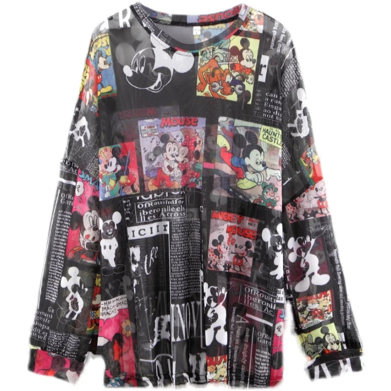🍒Oulike volmou-t-hemp, gemaklike tops, nuwerwetse sonbeskermings-T-stuk, deursigtige somerklere vir vroue, eenvoudige stranddrag vir vroue Toon In Op Toons