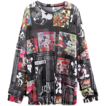 🍒Oulike volmou-t-hemp, gemaklike tops, nuwerwetse sonbeskermings-T-stuk, deursigtige somerklere vir vroue, eenvoudige stranddrag vir vroue Toon In Op Toons