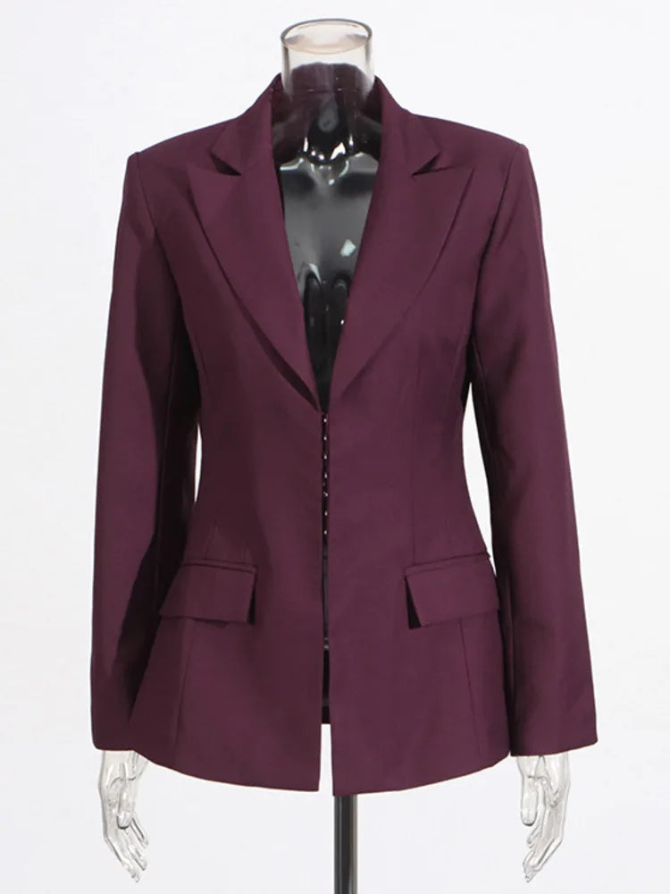 🍒Women's burgundy two-piece pant set classic blazer suit and wide leg trousers and jacket  outfit stylish fomal wear occasion clothing Get Red eye In Your Wine Red