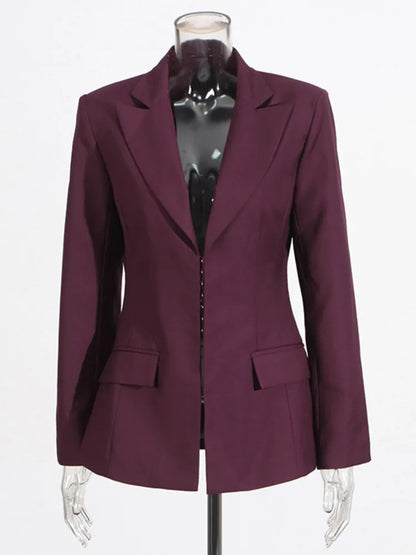 🍒Women's burgundy two-piece pant set classic blazer suit and wide leg trousers and jacket  outfit stylish fomal wear occasion clothing Get Red eye In Your Wine Red