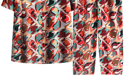 🍒Broek en T-hemp slaapklere stel katoen kortbroek en T-hemp sitkamerdrag bo-stuk en broek tuisdrag Slaapklere vir vroue 2-stuk slaapstel Trek jou BROEK en TEE aan en jy sal REG wees