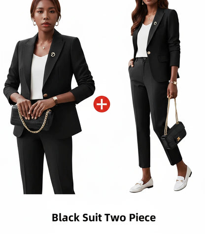 🍒Vroue se professionele modepak-passtel elegante toevallige elegante blazers vir vroue tweedelige baadjie- en broekstel vroulike modeklere Probeer hierdie sjokoladeselections