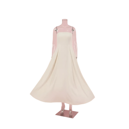 🍒French cotton dresses linen holiday clothes strapless outfits high waist backless summer clothing long dress for women maxi fashion Ladies Line Up For Your linen