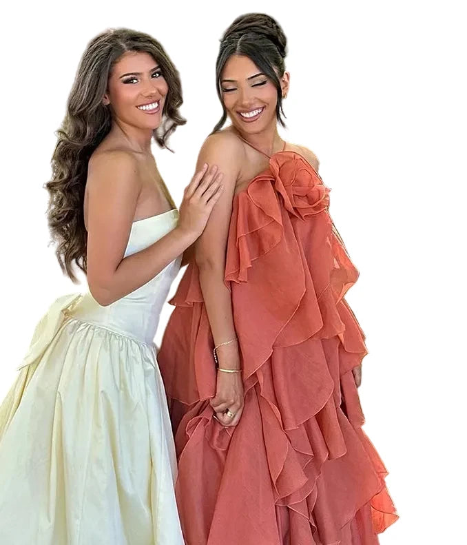 🍒Ruffles long dress for women 3d fower backless sleeveless outfit slim fit maxi dress summer fashion clothing holiday party wear beach layer occasion clothes Maxi-mum Ruffle Without Kerfuffle