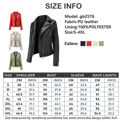 🍒Pu motorfietsbaadjie vroue-fauxleerjas herfs- en wintermode langmou crop-bo-klere vir vroue Kry Hierdie Moto Speedy