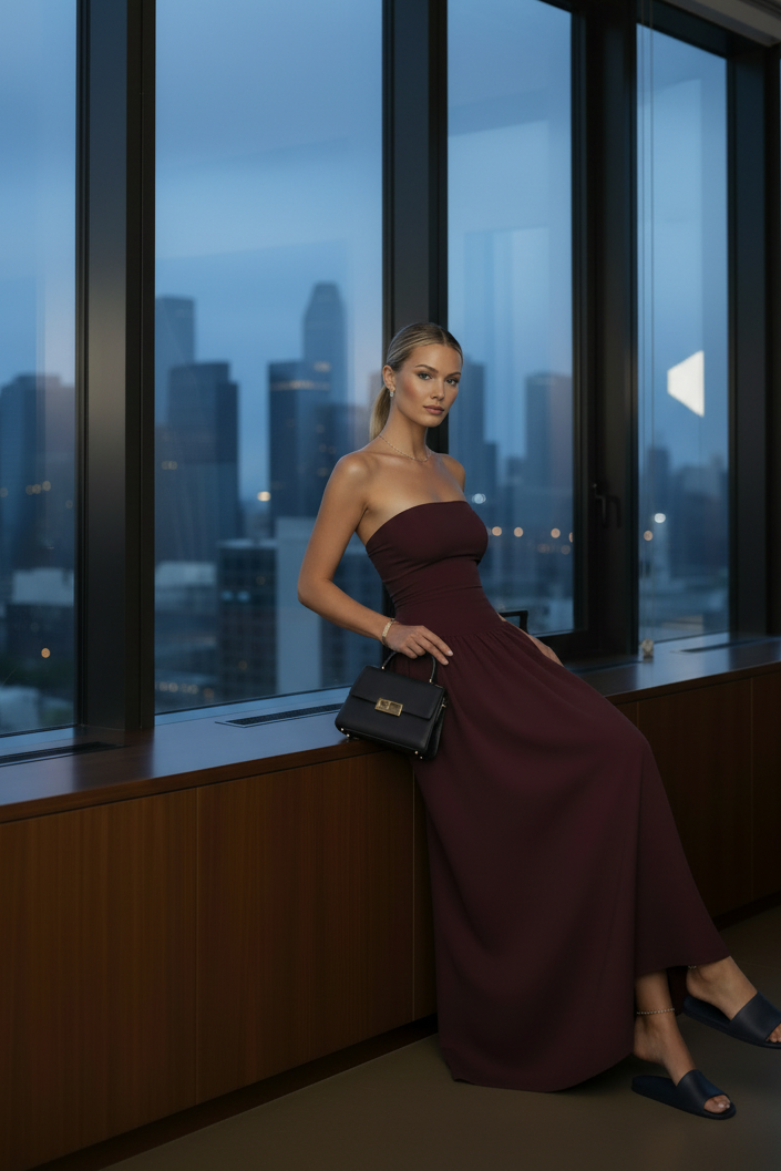 🍒Effen ruglose maxi rok moulose ontwerp elegante dames effen kleur uitrusting sjiek hoë middellyf klub partytjie dra geleentheidsklere  Currant is Swart