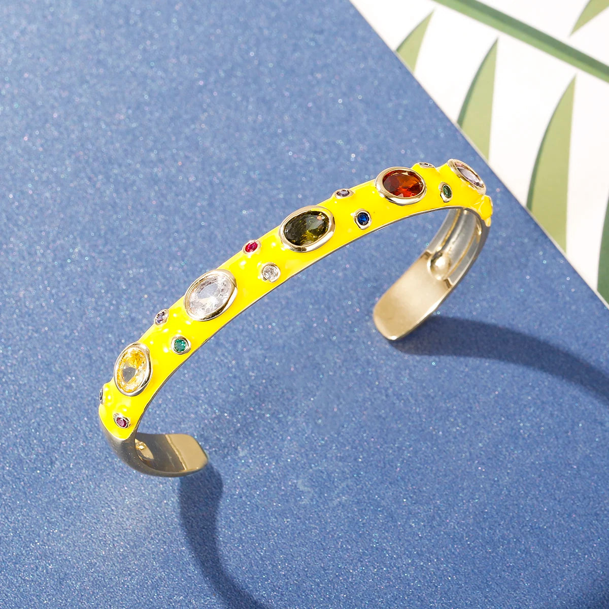 🍒Luukse sirkonsteenarmband, kristalkleur, goudkleurig, vir vroue, somer klassieke pienk oliedruppel juweliersware, skraal manchetarmbande, strass geskenke vir vroue