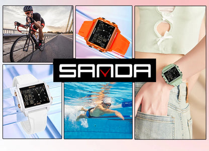 🍒Fashion electronic watches unisex luminous calendar time piece waterproof clock outdoor sports Casual Ladies Digital Wristwatch  Face The Day With A Big Face