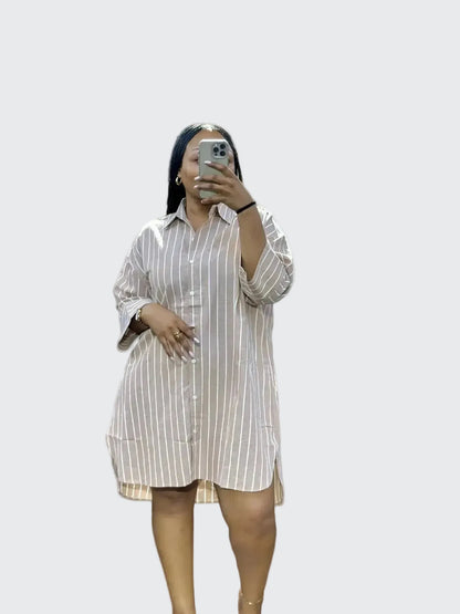 🍒Mid length shirt top turn down collar shirt womens dress tops full sleeve top striped pastel fashion Y2k streetwear Spring summer blouses  Shirt Some Style