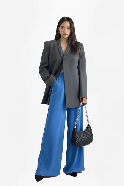 🍒Hidden button blazer long women fitted waist jacket fashion Y2K fashion office chic clothing lightweight linen coat chic trendy fashion two-layer smart casual outfit TRAILS Of Comments BLAZER