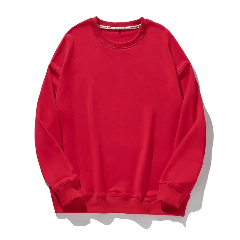 🍒Cotton sweatshirt for women long sleeve knitted pullover loose streetwear fashion quality essential clothing for women casual wear Ease- ssential