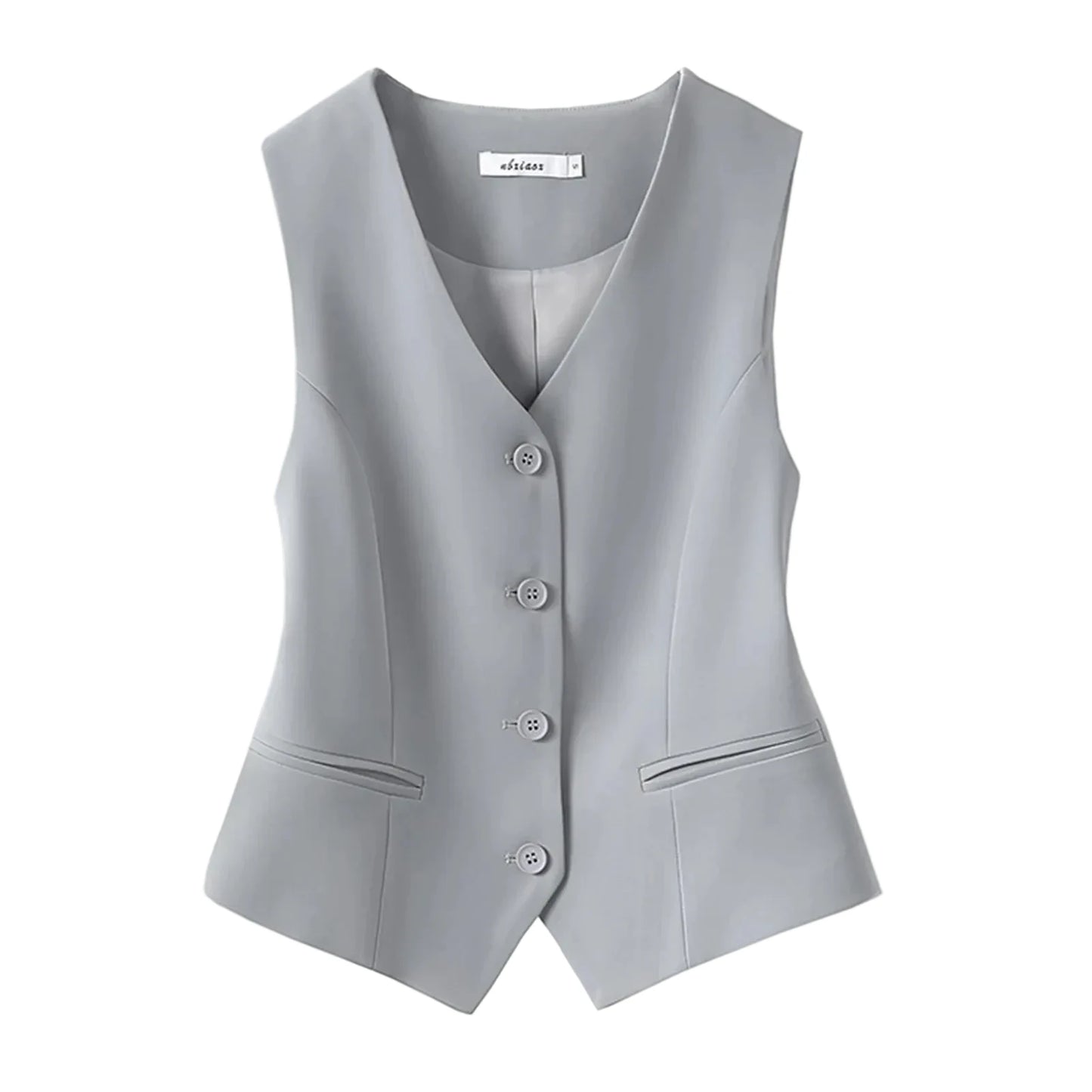 🍒Suit vest for women v-neck  business vest jacket sleeveless waistcoat with pocket front for office commute style buttons sleeveless outerwears  Cute Covers
