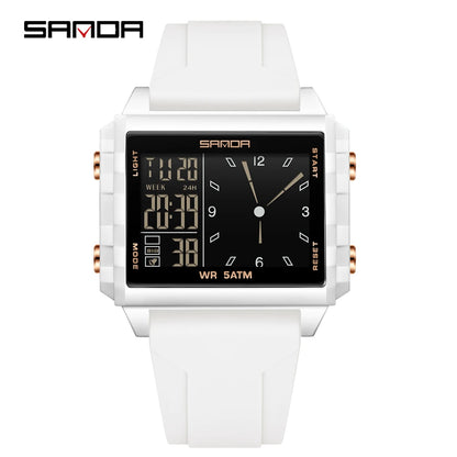 🍒Fashion electronic watches unisex luminous calendar time piece waterproof clock outdoor sports Casual Ladies Digital Wristwatch  Face The Day With A Big Face
