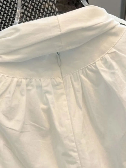 🍒Sleeveless blouse womens smart casual wear wrap bow shirt loose fit sweet girl summer fashion tops feminine clothing Bow-ldfully Sweet