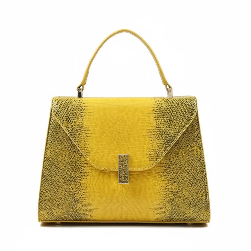 🍒Luxury designer bag brand-high quality genuine leather lizard-print handbag with metal feet single handle crossbody women's fashion accessories trend shoulder bag for occassions Look-At-Me Lizzardy Lovely