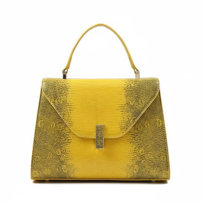 🍒Luxury designer bag brand-high quality genuine leather lizard-print handbag with metal feet single handle crossbody women's fashion accessories trend shoulder bag for occassions Look-At-Me Lizzardy Lovely