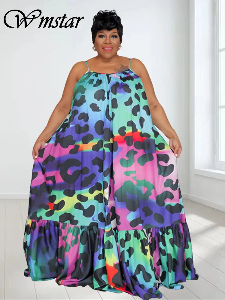 🍒Plus size dieredrukrok somerklere blomme uitrusting kleurvolle vollengte slim-informele dames maxi-rokke chiffonmateriaal a-lyn Verryk Jou Dier