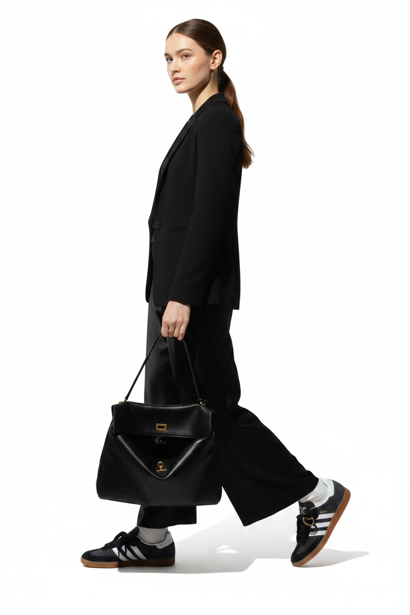 🍒Large capacity leather bag with lock for women's tote with advanced locking fashion high sensibility underarm bag that fits laptop smart casual accessory  Lock On To High Quality