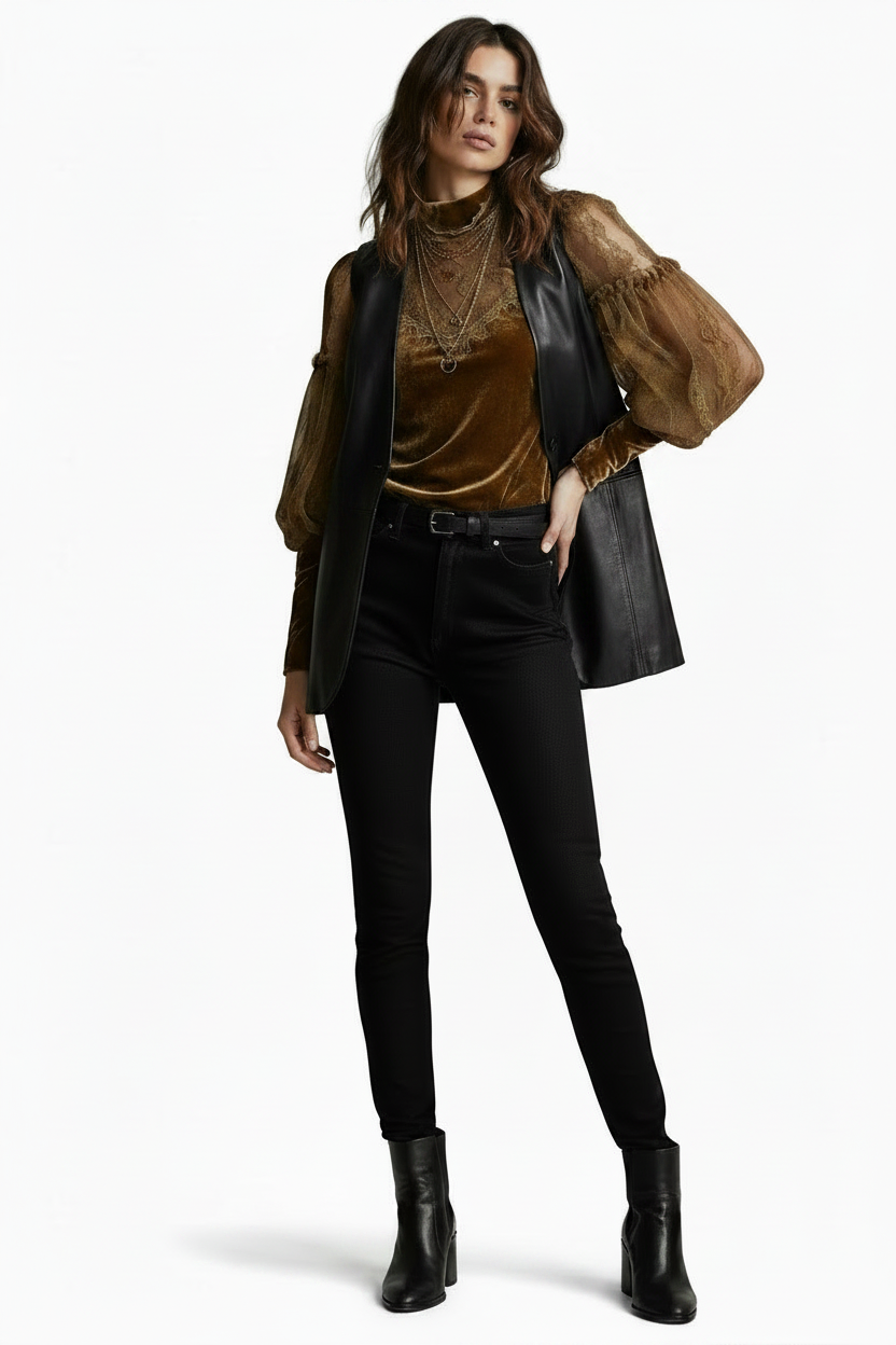 🍒Velvet shirt for women fashion long-sleeve turtleneck chiffon top vintage blouses for ladies retro puff sleeves mesh tops occassion partywear clothimg CHIFFON To Vint-ricate Vibing VELVET