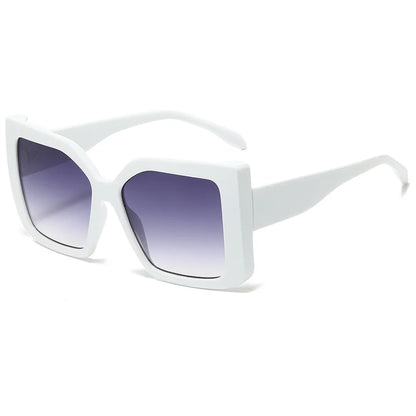 🍒Grootraam-sonbrille dames unisex modebrille vierkant veelsydig kontrasterende kleur eenvoudig UV400-beskerming brille nuwerwetse brille vir vroue Lyk Cool Vierkant