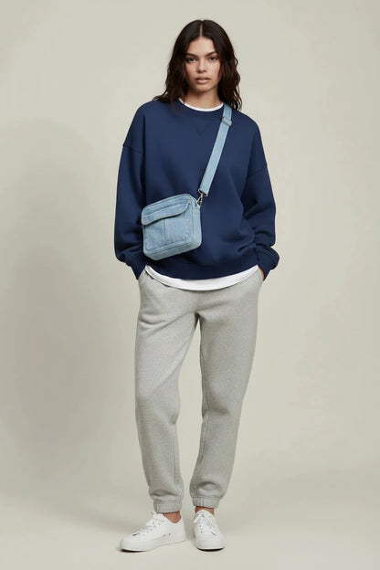 🍒 Oversize sweatshirt solid colour polar fleece tops for women o neck fashion casual wear fashionwear clothing No Sweat Sugar Free Or Sweet