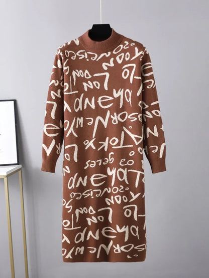🍒Women's jumper dress o-neck sweaters elegant cool autumn, winter fashion knit pullover smart casual wear