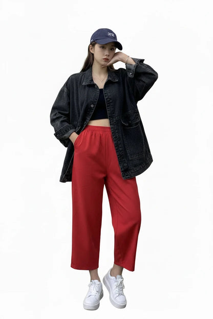 🍒Womens denim Jacket long sleeve Jeans jacket with big pockets  Bf unisex buttoned outerwear casual clothing Do Your Day Denim