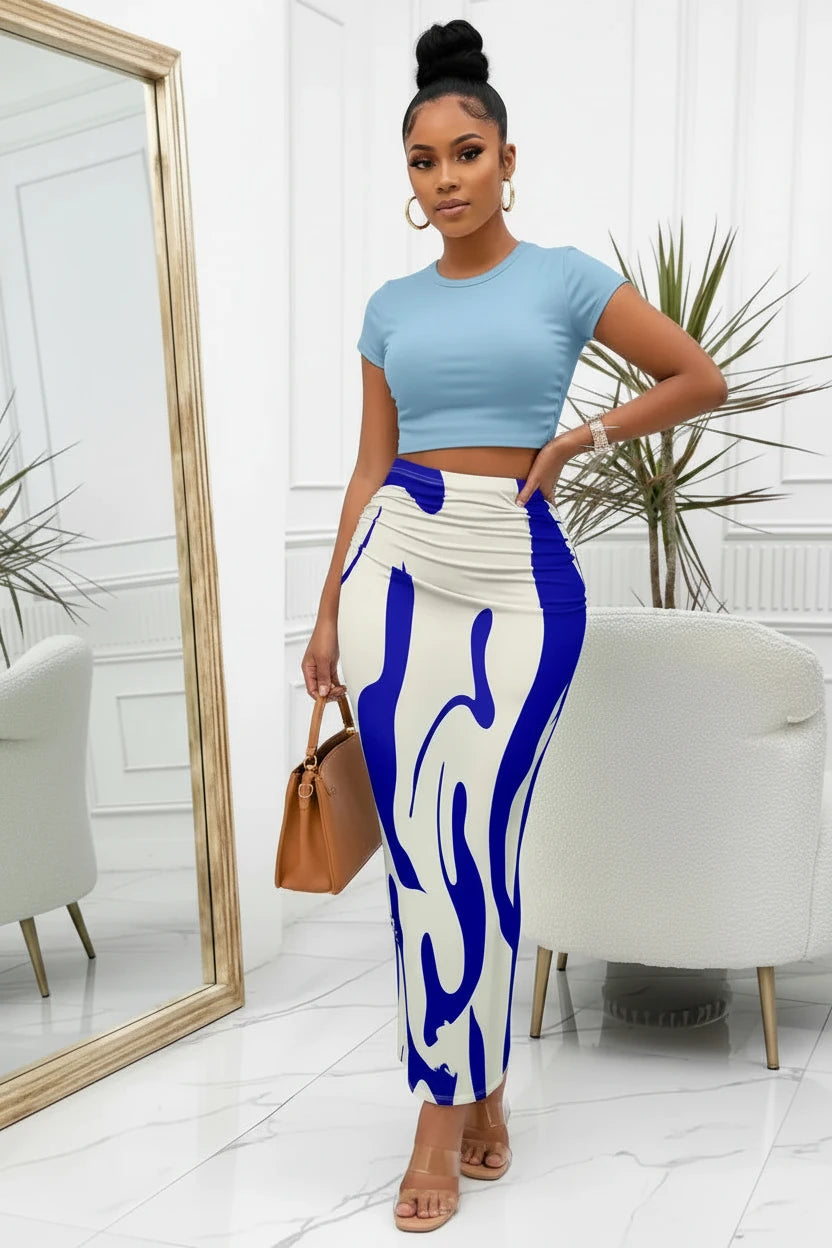🍒Hoë middellyf maxi-romp slim gemaklike vroue-lyfpassende romp sebra lang romp gemaklike hoë middellyf uitrusting elegante sebra-druk klere elegante diere-druk modeklere