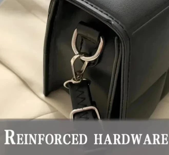 🍒Solid colour shoulder bag crossbody handbags female cushioned designer pu leather bags for smart casual accessory for women Chocolate Bag