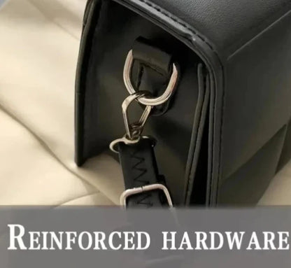 🍒Solid colour shoulder bag crossbody handbags female cushioned designer pu leather bags for smart casual accessory for women Chocolate Bag