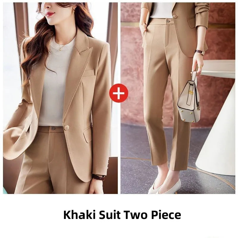 🍒Vroue se professionele modepak-passtel elegante toevallige elegante blazers vir vroue tweedelige baadjie- en broekstel vroulike modeklere Probeer hierdie sjokoladeselections