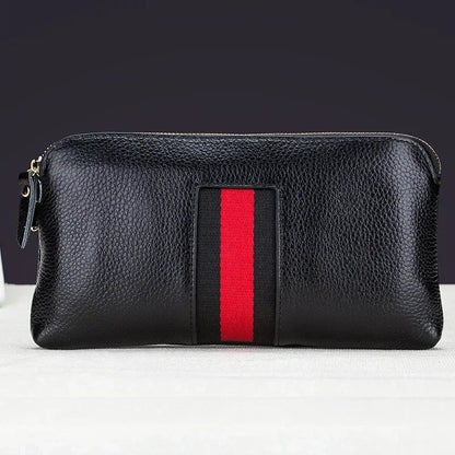 🍒Genuine leather clutch bag women’s zipper handbag cowhide wrist bag for women casual wrist let pouch smart casual accessories Dont WRIST Missing This, BAG It Now