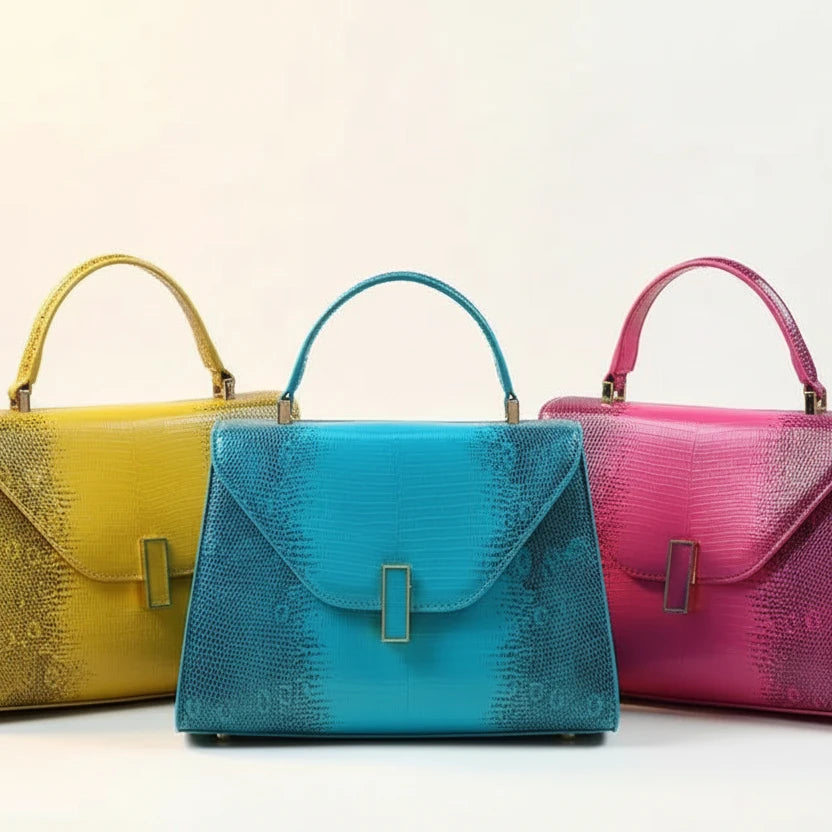 🍒Luxury designer bag brand-high quality genuine leather lizard-print handbag with metal feet single handle crossbody women's fashion accessories trend shoulder bag for occassions Look-At-Me Lizzardy Lovely