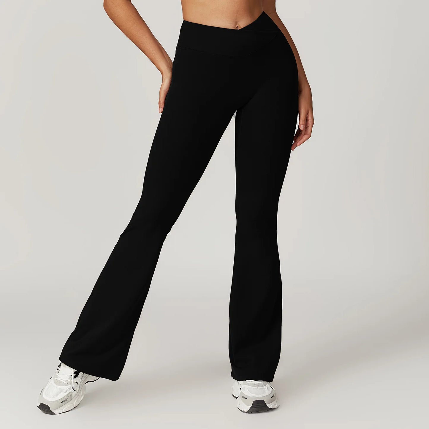 🍒Flare leggings yoga pants women bell-bottoms yoga tights high waist fitness pants stretch gym workout sports push up leggings Look lovely Leg's