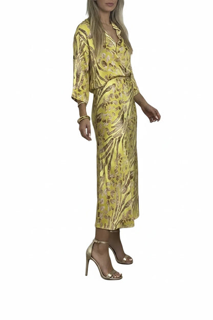 🍒Party two piece printed shirt and skirt set v-neck three quarter sleeve shirts for women high waist skirts for women two piece evening outfits female occasion clothing