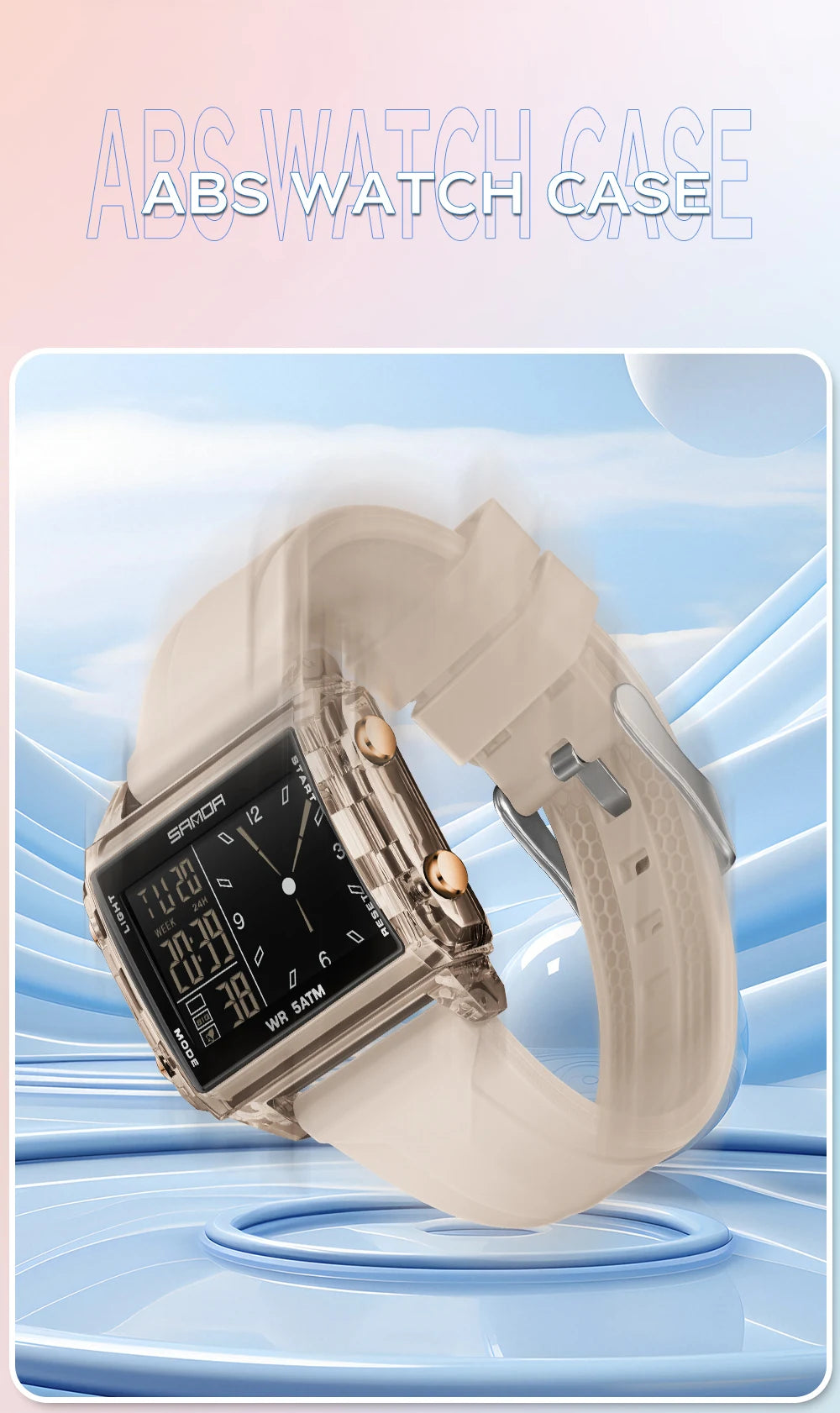 🍒Fashion electronic watches unisex luminous calendar time piece waterproof clock outdoor sports Casual Ladies Digital Wristwatch  Face The Day With A Big Face