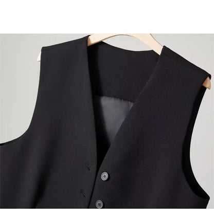 🍒Women suit vest elegant v-neck business casual waistcoat sleeveless solid jacket solid single breasted work clothes occasion wear dont WAIST time wanting this COAT